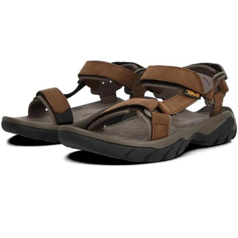 TEVA Terra FI 5 Leather Mens Walking Sandals - Turkish Coffee-Walking Sandals-Outback Trading