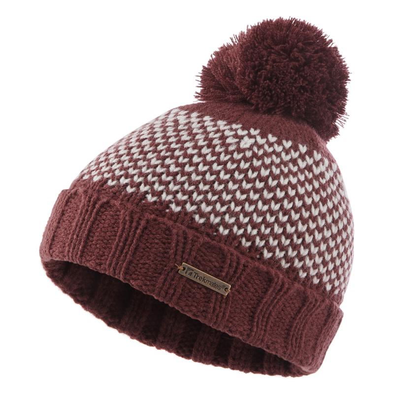 Trekmates Leo Knit Junior Beanie Hat Redwood-Hats-Outback Trading