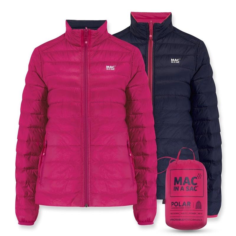 Mac in a Sac Reversible Women's Down Jacket - Fuchsia-Down Jackets-Outback Trading