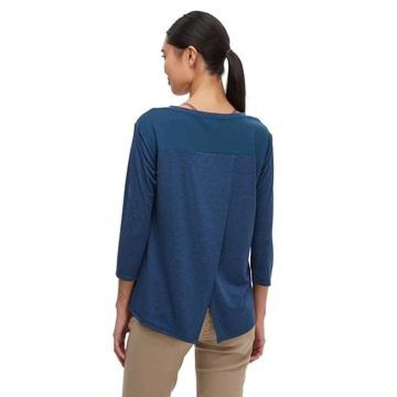 The North Face Inlux Women's 3/4 Sleeve Top Blue Wing Teal-Technical Tee's-Outback Trading