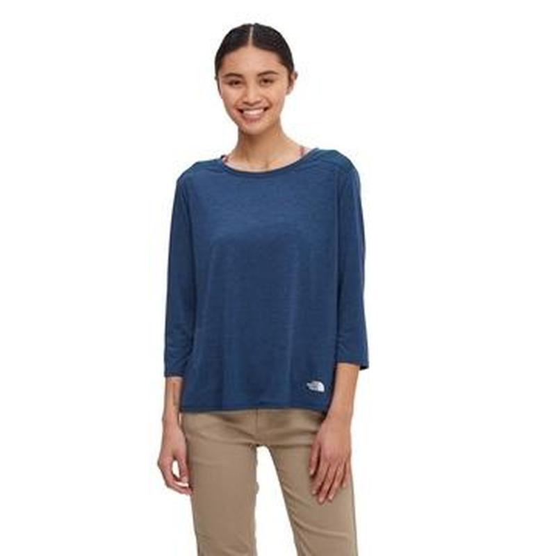 The North Face Inlux Women's 3/4 Sleeve Top Blue Wing Teal-Technical Tee's-Outback Trading