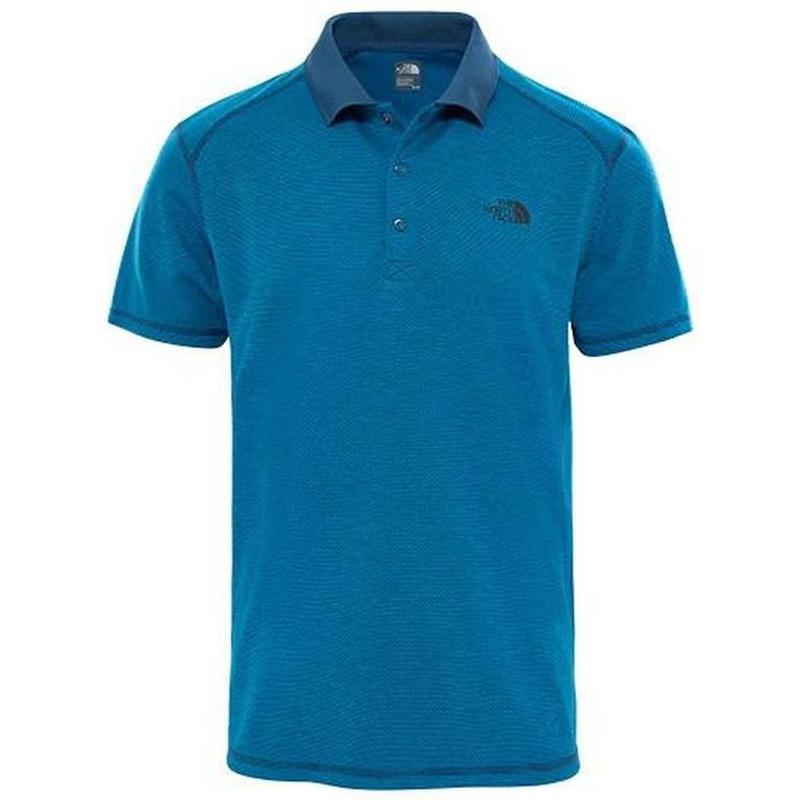 The North Face Men's Horizon Polo FlashDry Shirt - Shady Blue-Polo Shirts-Outback Trading
