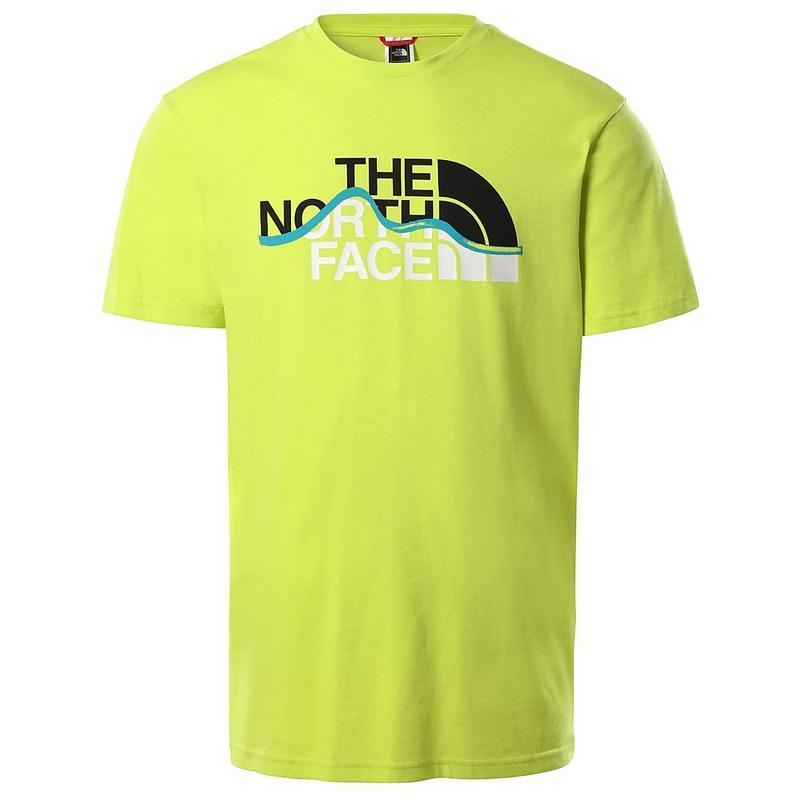 The North Face Mountain Line Men's Short Sleeve T-Shirt - Sulphur Spring Green-Tee Shirts-Outback Trading