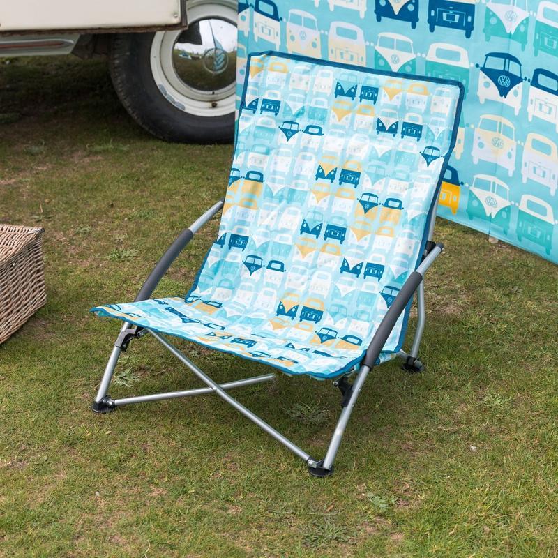 VW Low beach/Camping Chair - Volkswagen Print-Camping Chairs-Outback Trading