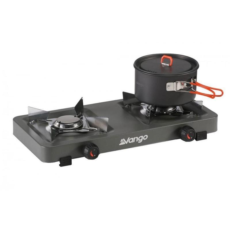 Vango Blaze Double Cooker Stove - Uses Cartridge Gas-Camping Cookware & Dinnerware-Outback Trading