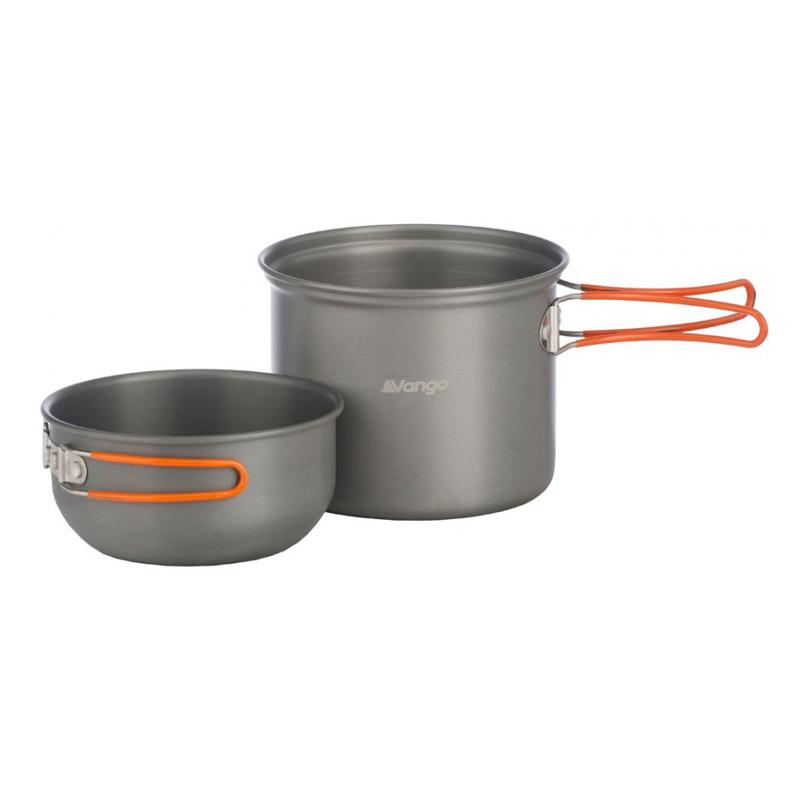 Vango Hard Anodised 1 Person Cook Kit - Grey-Camping Cookware & Dinnerware-Outback Trading