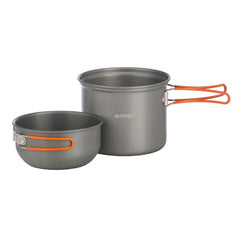 Vango Hard Anodised 1 Person Cook Kit - Grey-Camping Cookware & Dinnerware-Outback Trading
