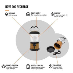 Vango Nova 200 Rechargeable Light-Camping Lights & Lanterns-Outback Trading