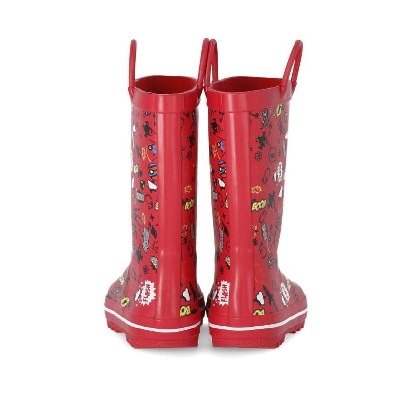 Trespass Kids Wellies With Pull Handles - Red-Outback Trading