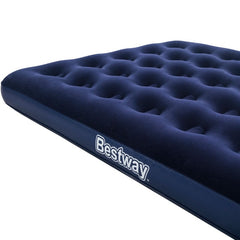 Bestway Double Flocked AirBed With Electric Pump - Blue 2