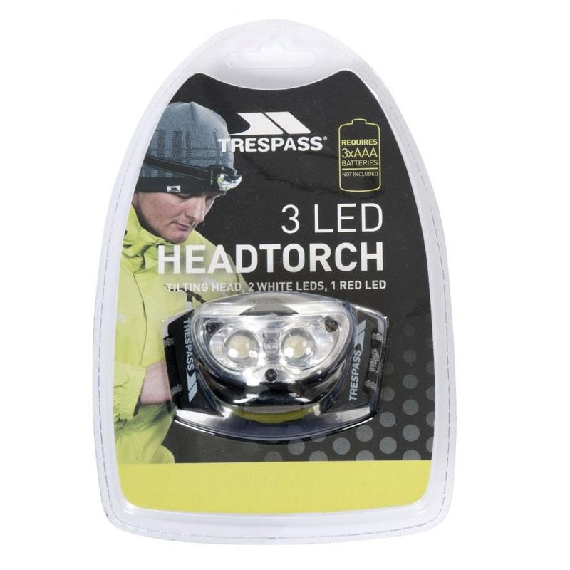 Trespass 3 LED Headtorch-Flashlights & Headlamps-Outback Trading