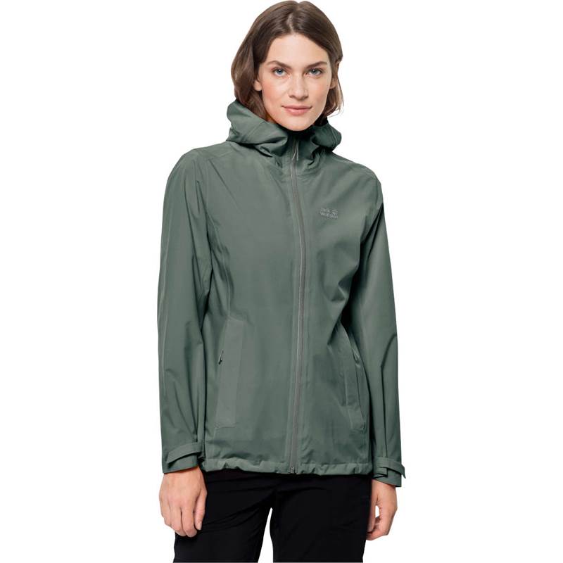 Jack Wolfskin Pack & Go Shell Women's Jacket - Hedge Green – Outback Trading
